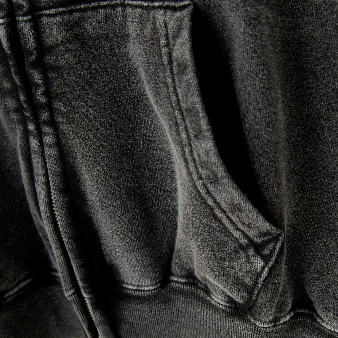 Jeans Factory Clothes [ジーンズファクトリークローズ] T/Cケミカル加工 裏毛ジップパーカー [2423-426IN] BLACK