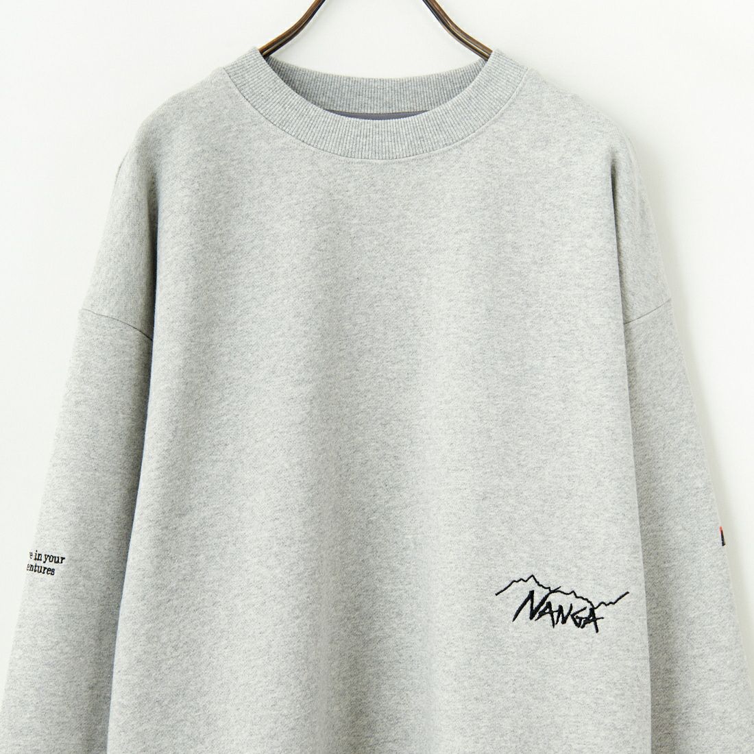 JEANSFACTORY × NANGA [ジーンズファクトリー × ナンガ] 別注 ブランドロゴ刺繍 ドローコードスウェット [NW24AW-JF4] GRAY