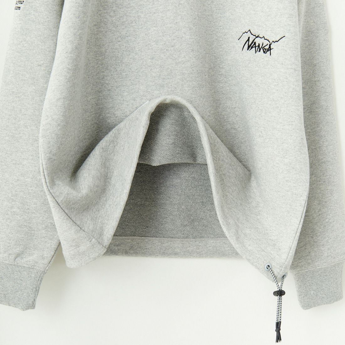 JEANSFACTORY × NANGA [ジーンズファクトリー × ナンガ] 別注 ブランドロゴ刺繍 ドローコードスウェット [NW24AW-JF4] GRAY