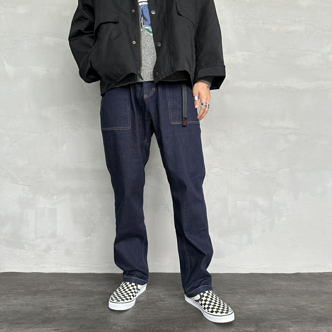 ONE WASH&&モデル身長：179cm 着用サイズ：L&&