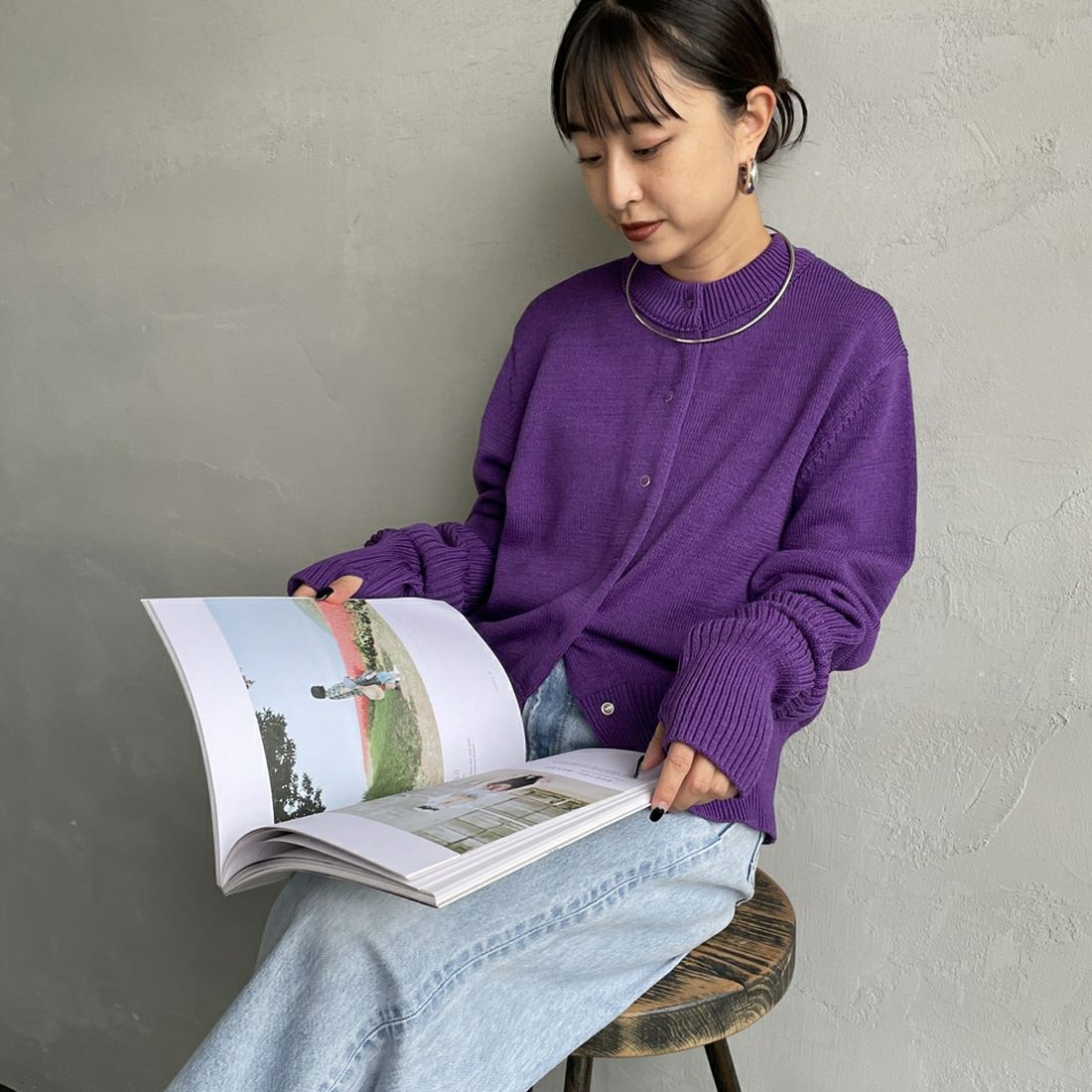 THE SHINZONE [ザ シンゾーン] ロングリブカーディガン [23AMSNI05