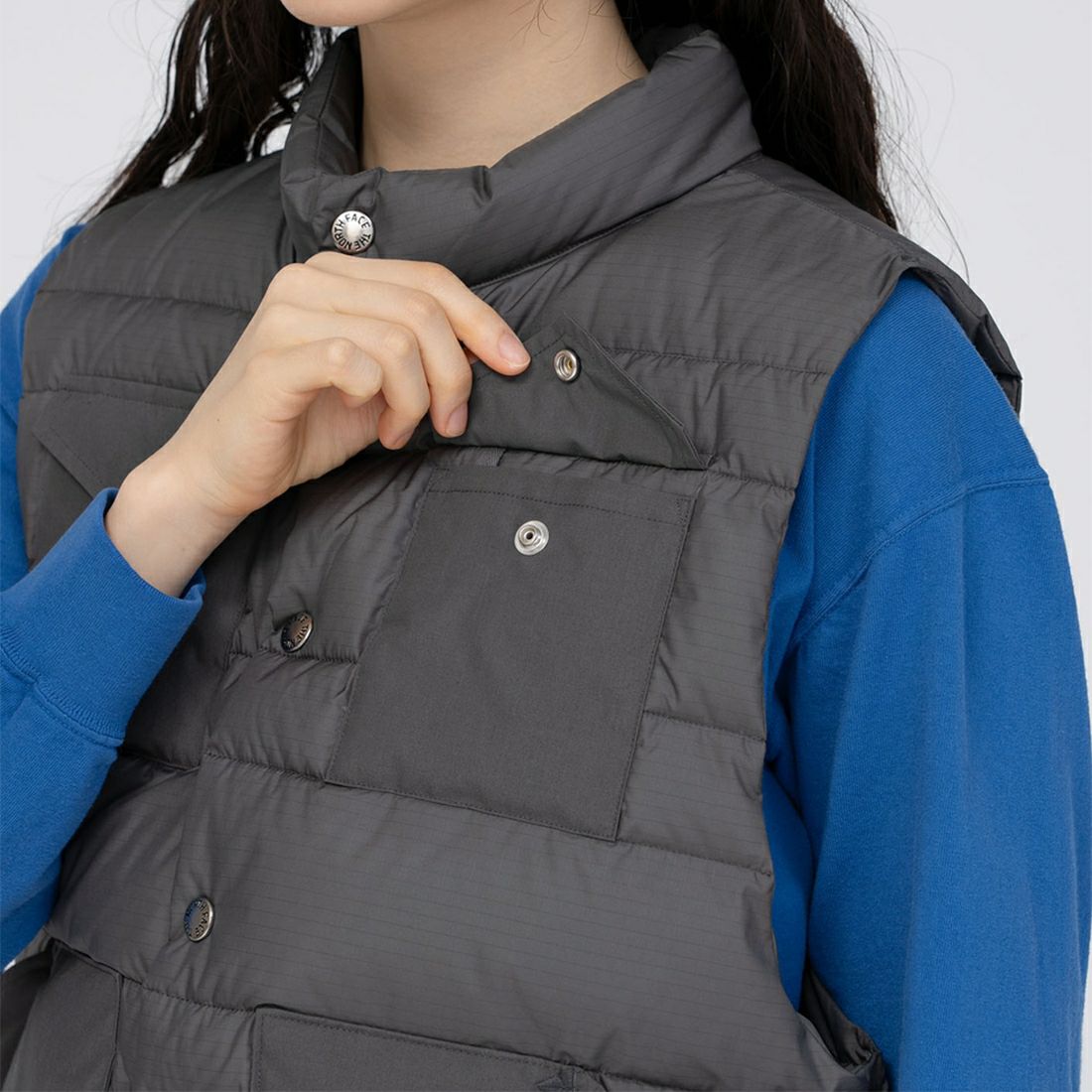 THE NORTH FACE PURPLE LABEL [ザ ノースフェイス パープルレーベル] リップストップ ショートシエラベスト [N24FN022] AH AHGRAY
