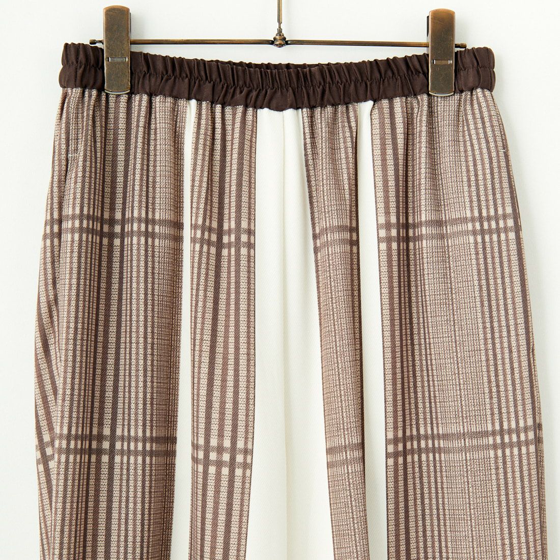 CHIGNON [シニヨン] チェックパネル柄パンツ [3644-032MK] BROWN