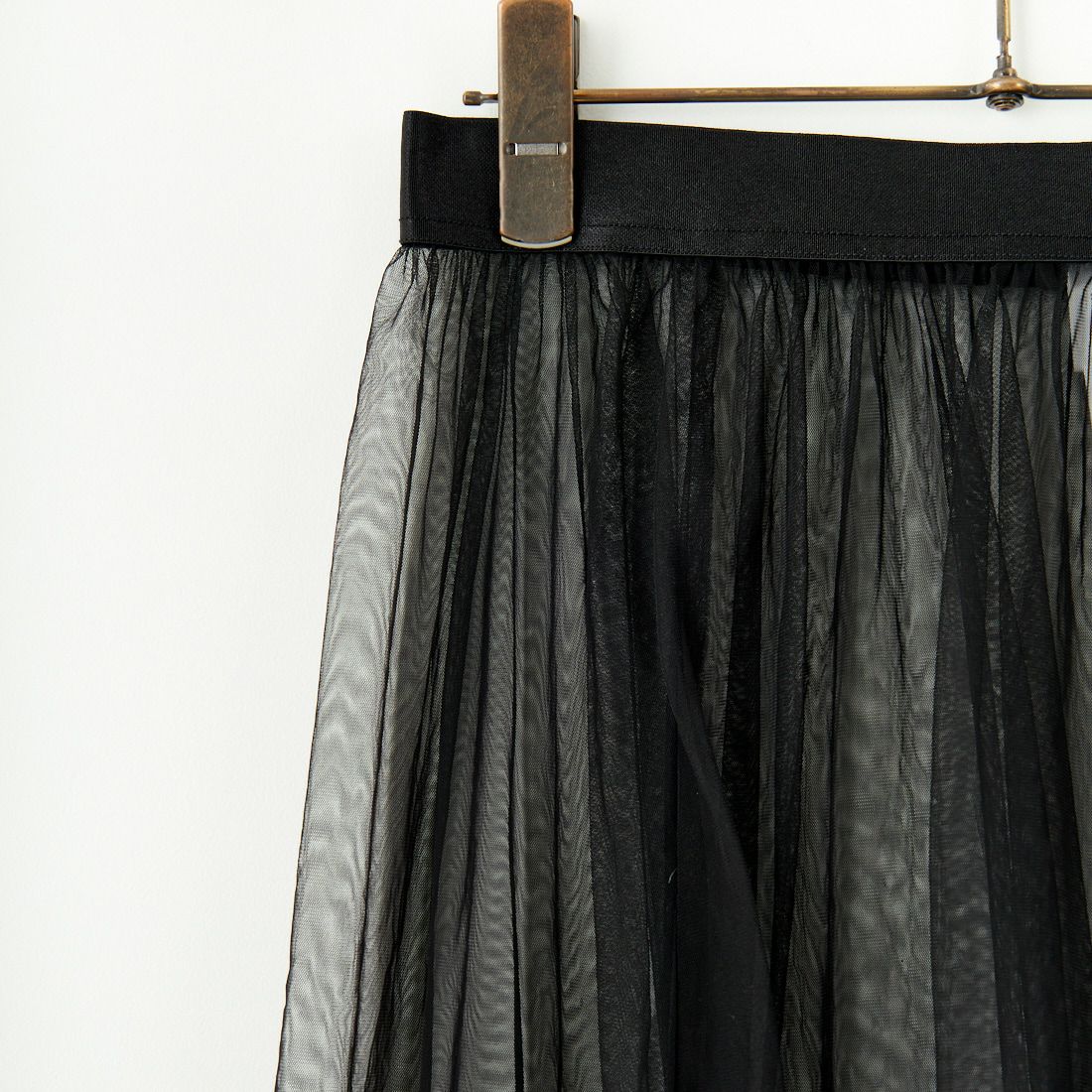 CHIGNON [シニヨン] アシメレイヤードチュールスカート [2344-063PT] BLACK