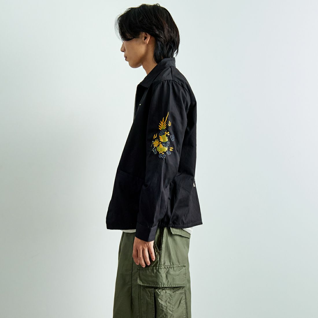 TAILOR TOYO [テーラートウヨウ] コットンベトナムジャケット [TT15546] 119 BLK &&モデル身長：179cm 着用サイズ：L&&