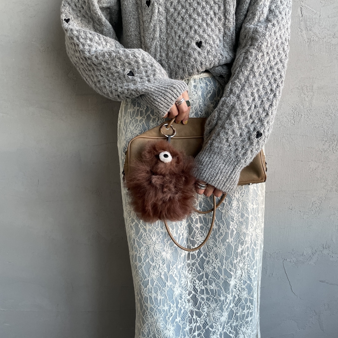 COSY [コージー] ベビーアルパカ スモールベアキーリング [KH-EV-SB] MB MID BRO