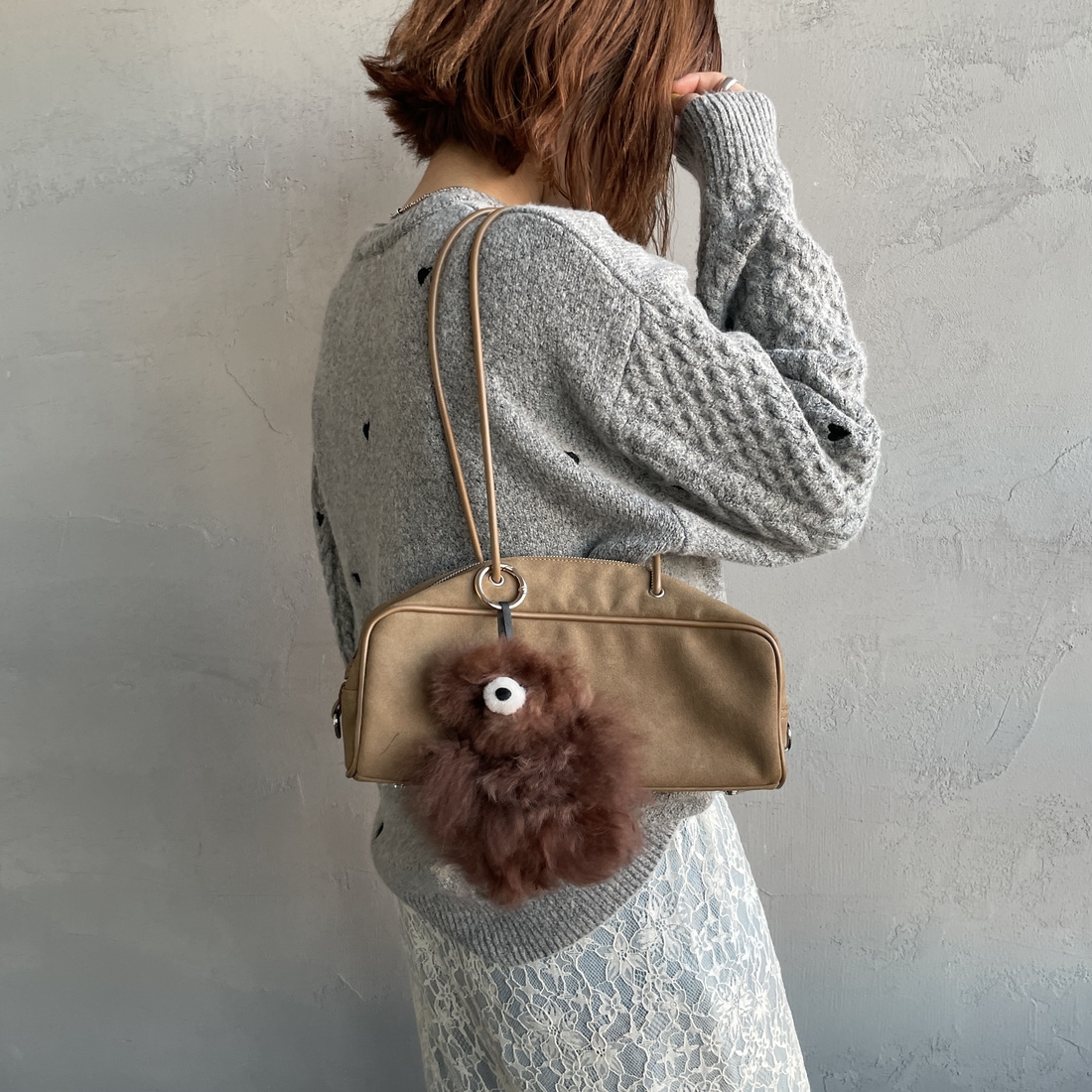 COSY [コージー] ベビーアルパカ スモールベアキーリング [KH-EV-SB] MB MID BRO