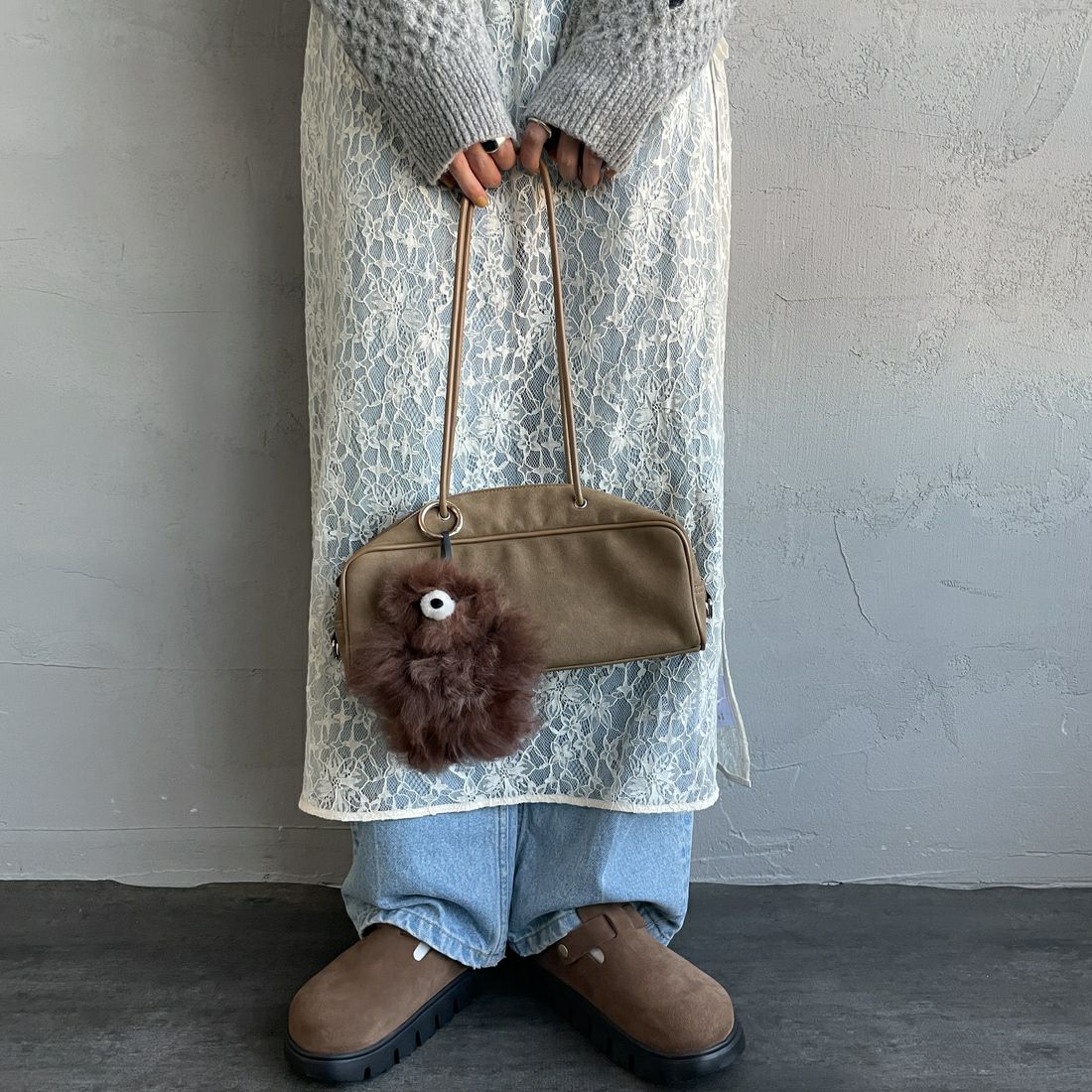 COSY [コージー] ベビーアルパカ スモールベアキーリング [KH-EV