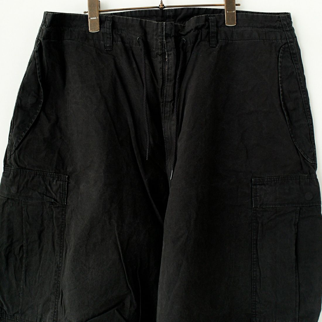 REMI RELIEF [レミレリーフ] コーティングキャンバス ワイドカーゴパンツ [RN27353024] BLACK