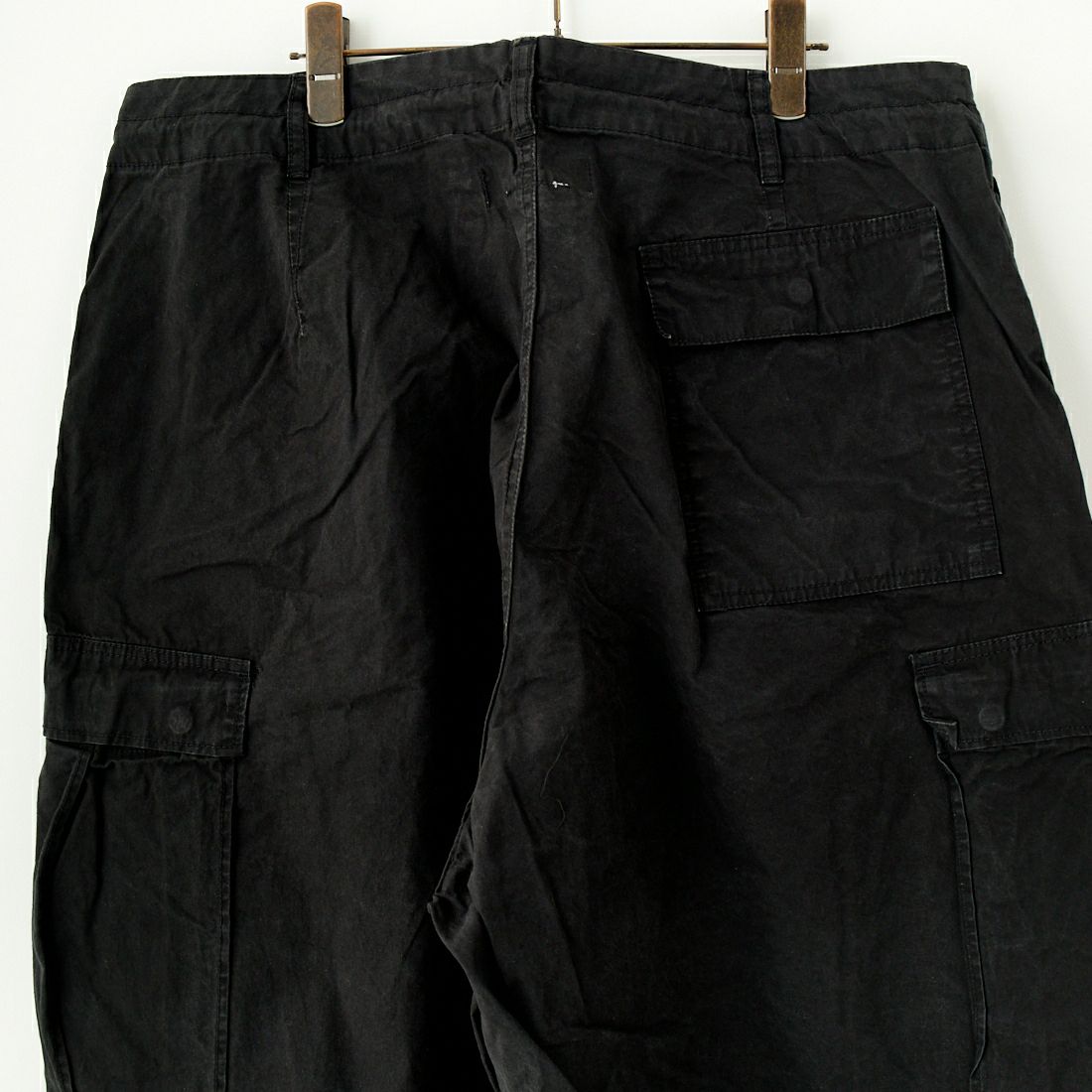 REMI RELIEF [レミレリーフ] コーティングキャンバス ワイドカーゴパンツ [RN27353024] BLACK