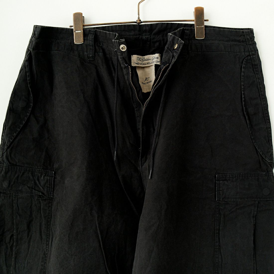 REMI RELIEF [レミレリーフ] コーティングキャンバス ワイドカーゴパンツ [RN27353024] BLACK