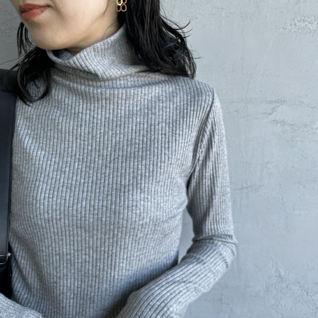 Noir Fabrik [ヌワールファブリック] ハイネックリブカットソー [JFW-C053] TOP.GRAY