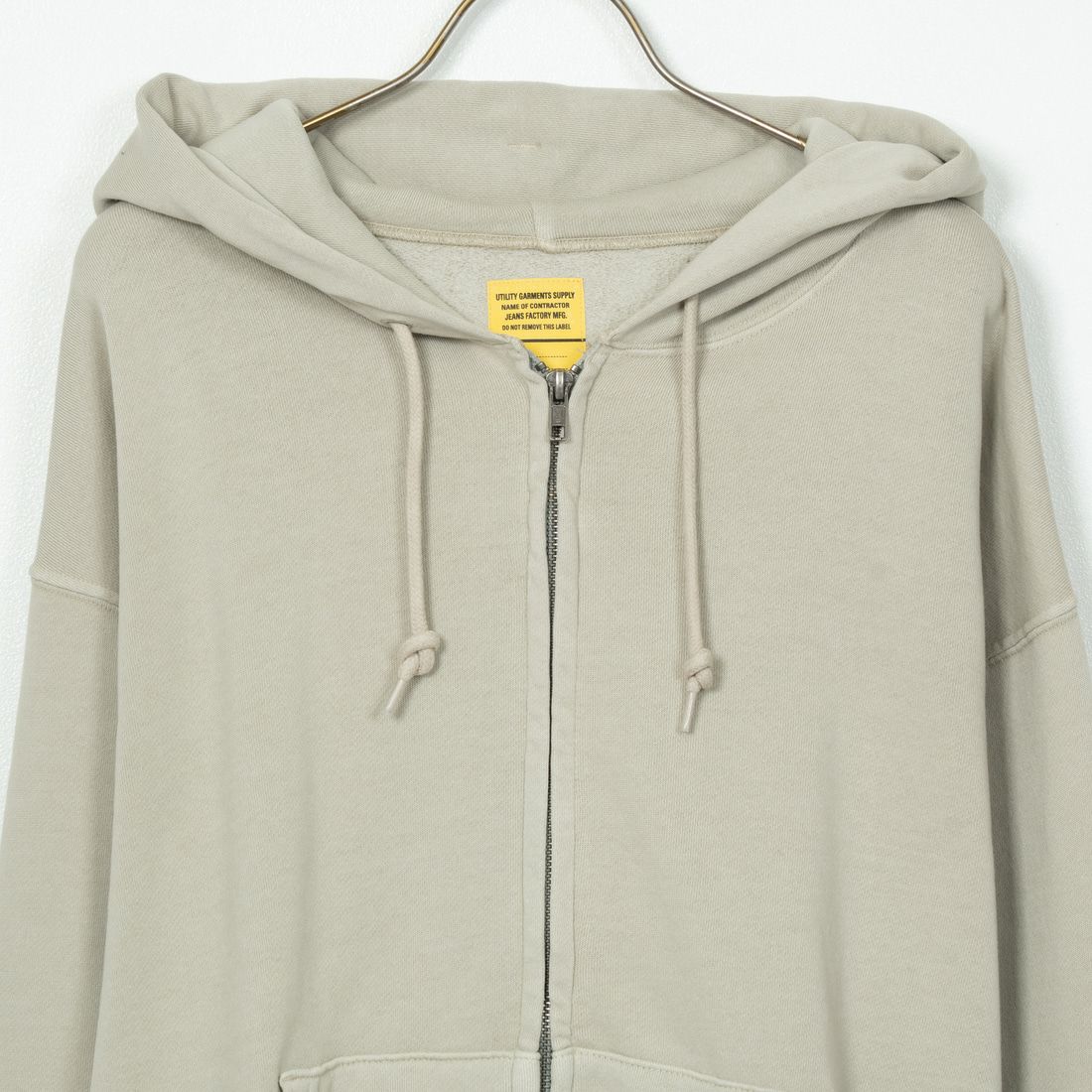 Jeans Factory Clothes [ジーンズファクトリークローズ] T/Cケミカルカコウウラケジップパーカー [2423-426IN] GREY