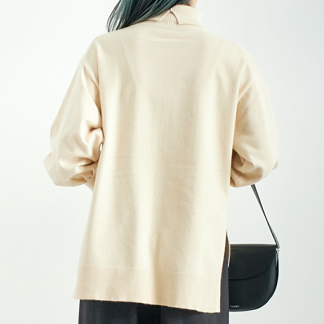Jf Ready Made [ジェイエフレディメイド] モチモチタートルネックニット [3006202] 102 ｷﾅﾘ &&モデル身長：167cm 着用サイズ：F&&