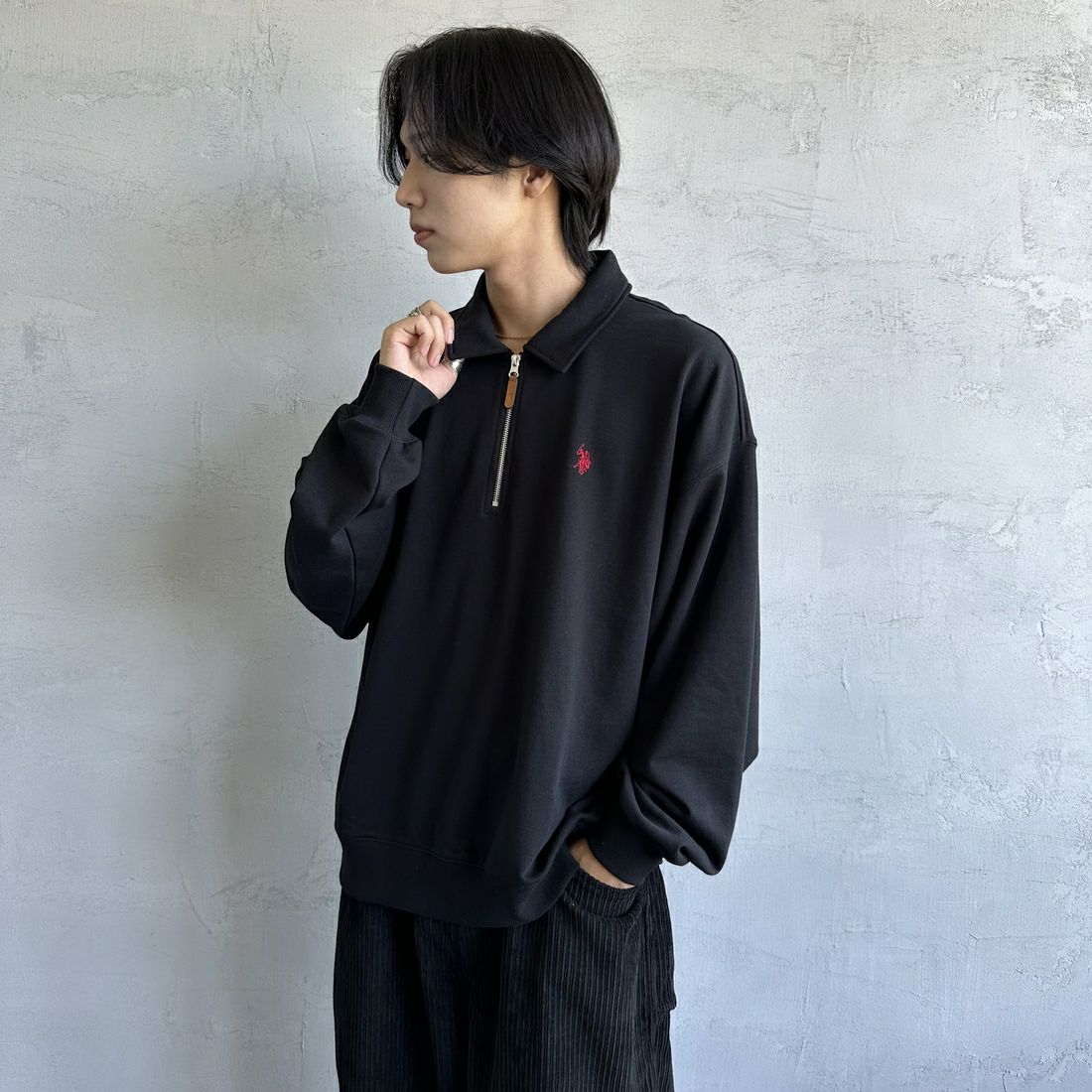 ﾌﾞﾗｯｸ&&モデル身長：179cm 着用サイズ：XL&&