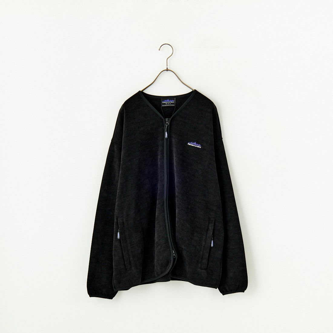 THOUSAND MILE [サウザンド マイル] ニットフリース ジップカーディガン [TM242KF00101] 09 BLACK