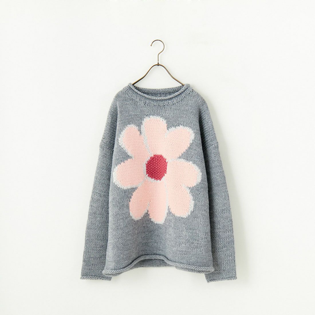 千繍の華 ChahChah [チャーチャー] ハートフラワー刺繍ニット [CC-24FW-KN02