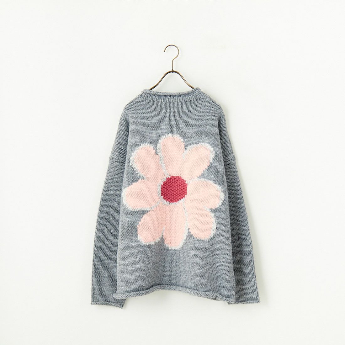 ChahChah [チャーチャー] ハートフラワー刺繍ニット [CC-24FW-KN02] GRAY