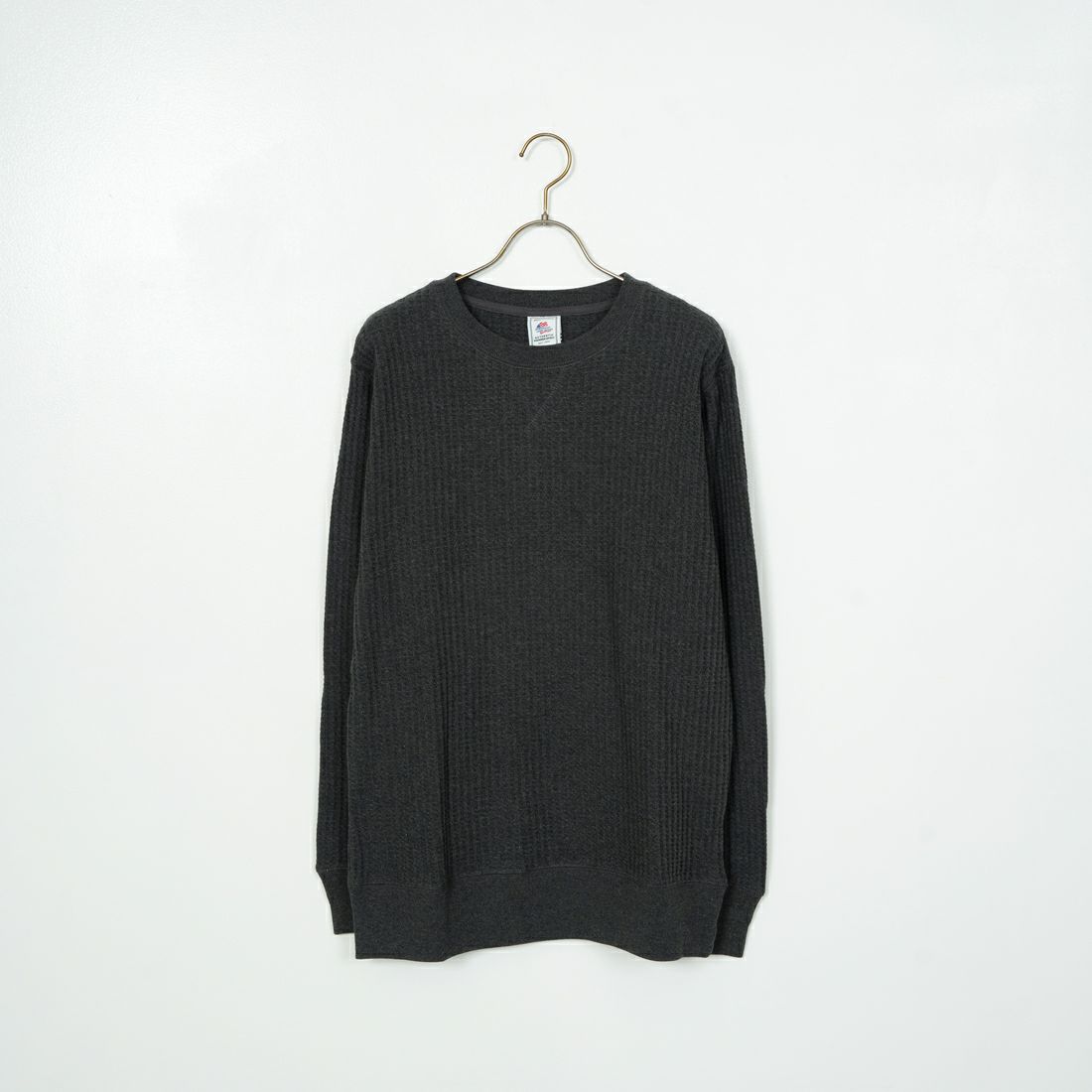 JE MORGAN [ジェイイーモーガン] ビッグワッフルクルーネックシャツ [JB001-52C] 18 ﾓｸCHARC