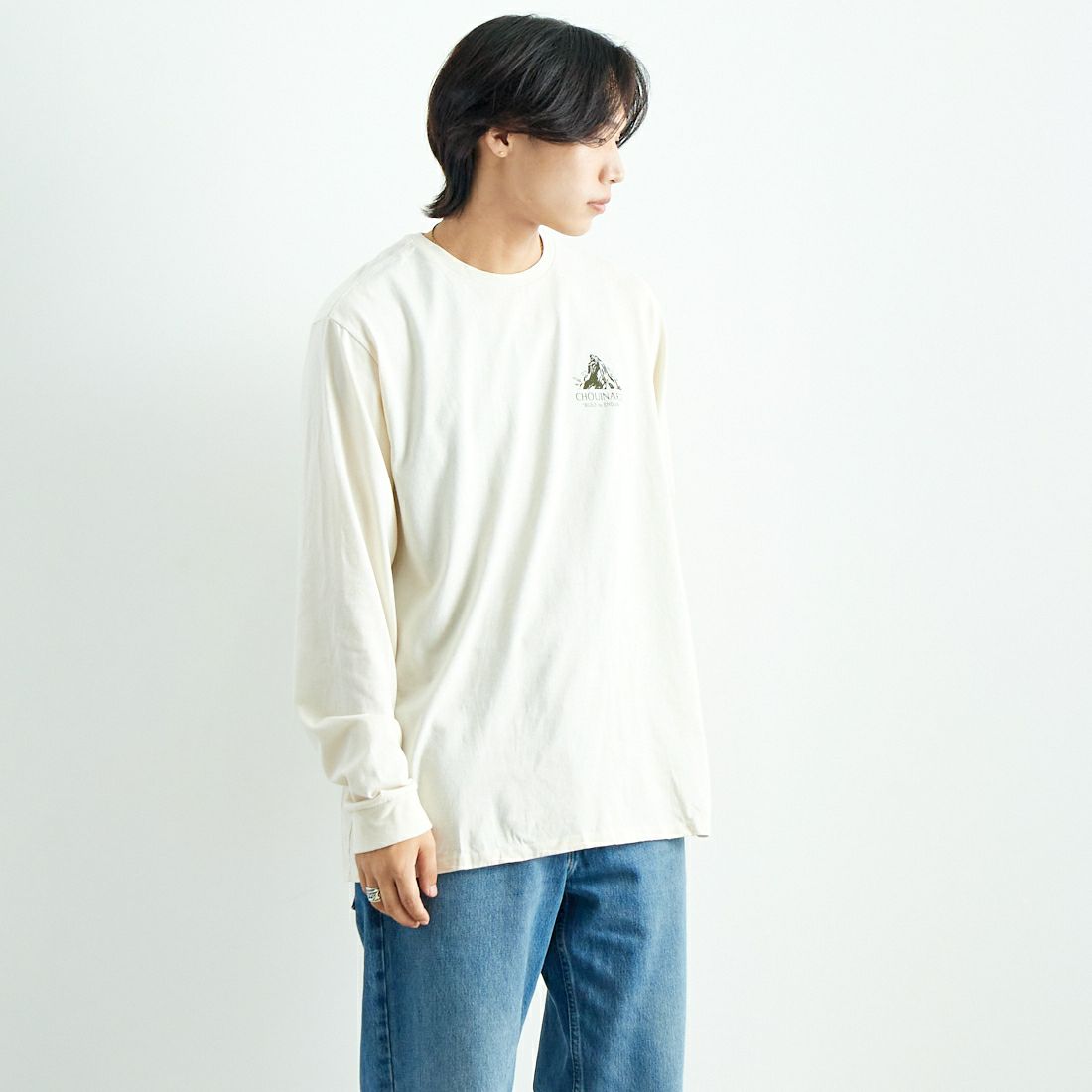 patagonia [パタゴニア] メンズ シュイナードクレスト レスポンシビリティーTシャツ [37779] BCW &&モデル身長：179cm 着用サイズ：L&&