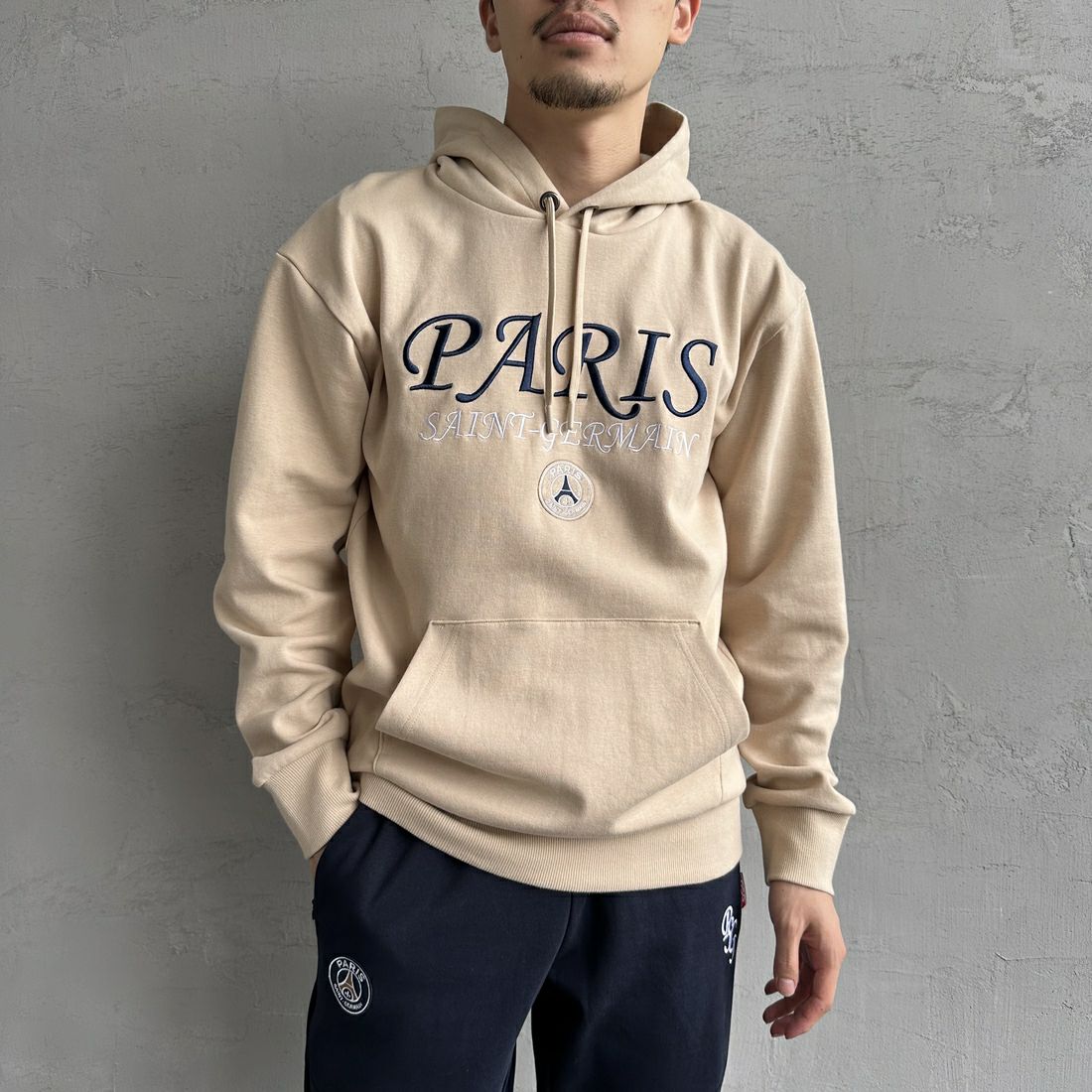 PARIS SAINT-GERMAN [パリ・サンジェルマン] PSG ブランド刺繍ロゴ スウェットパーカー [PS0624FW0001]