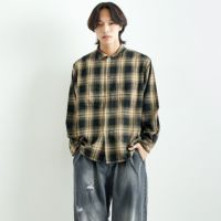 BEIGE CHEC&&モデル身長：179cm 着用サイズ：L&&