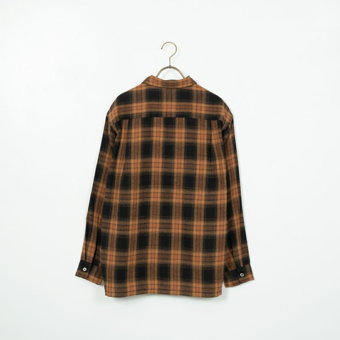 DAN RIVER [ダンリバー] 別注 オープンカラーシャツ [DR24S003-JF] BROWN CHEC