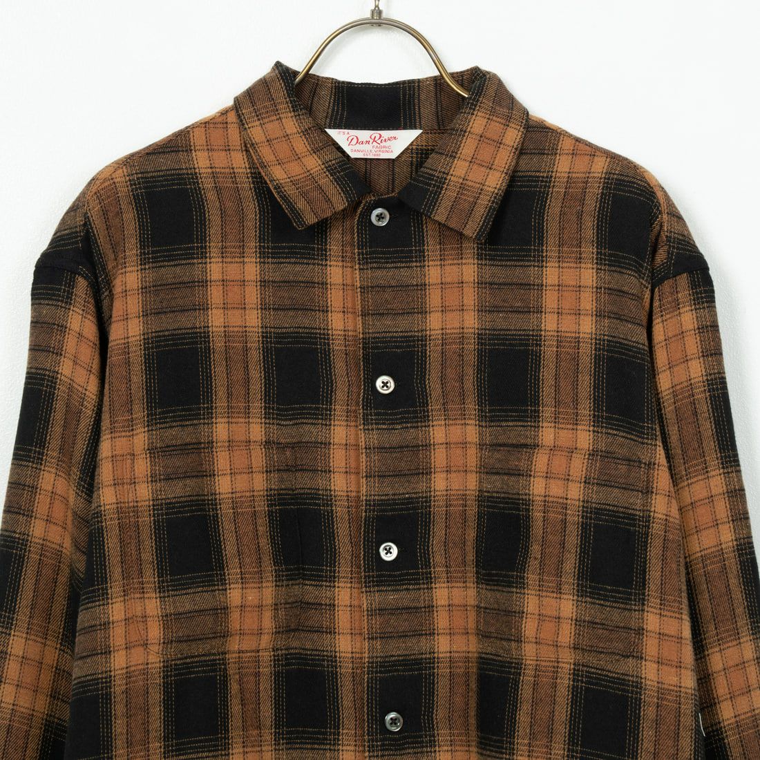 DAN RIVER [ダンリバー] 別注 オープンカラーシャツ [DR24S003-JF] BROWN CHEC