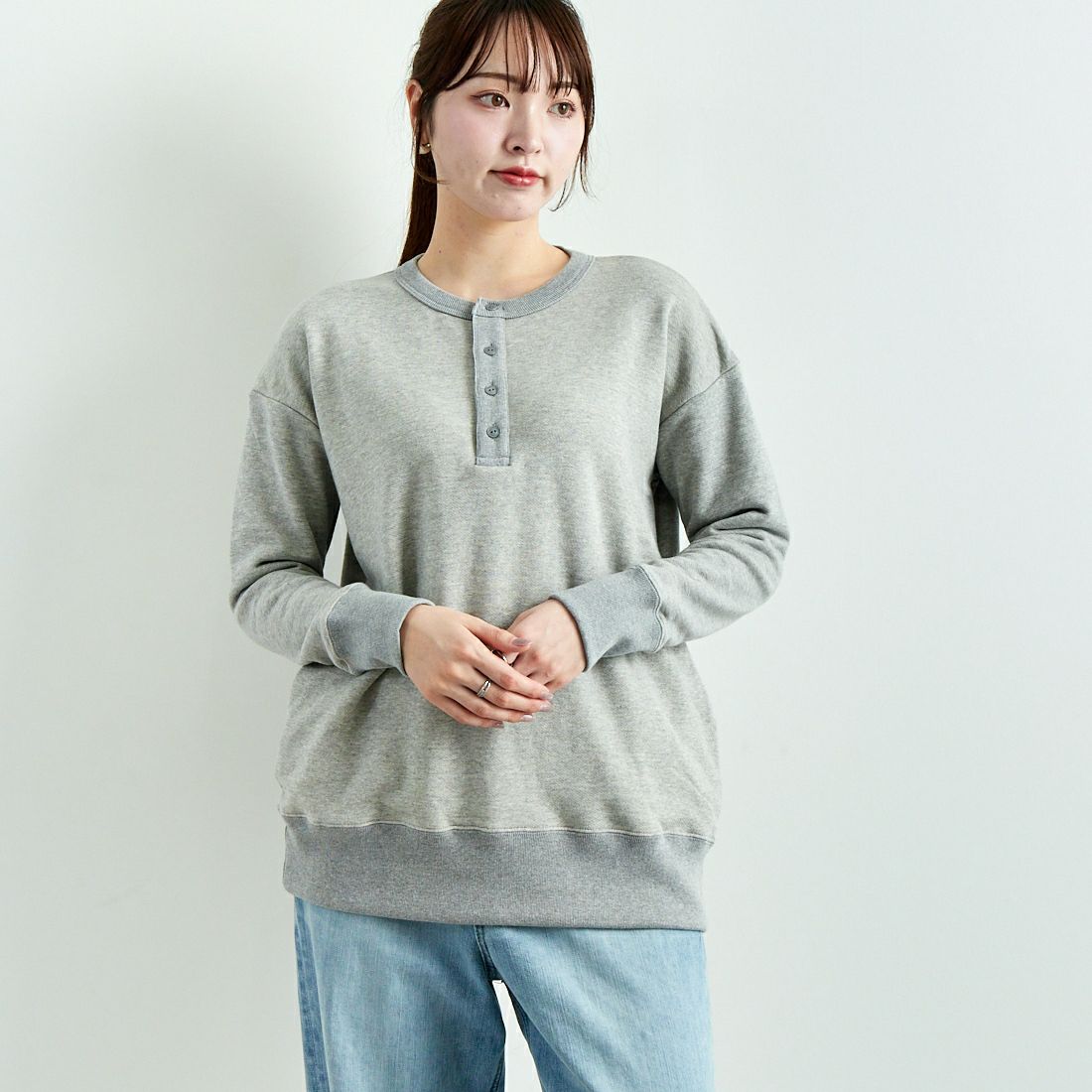 9400 GRY&&モデル身長：167cm 着用サイズ：F&&