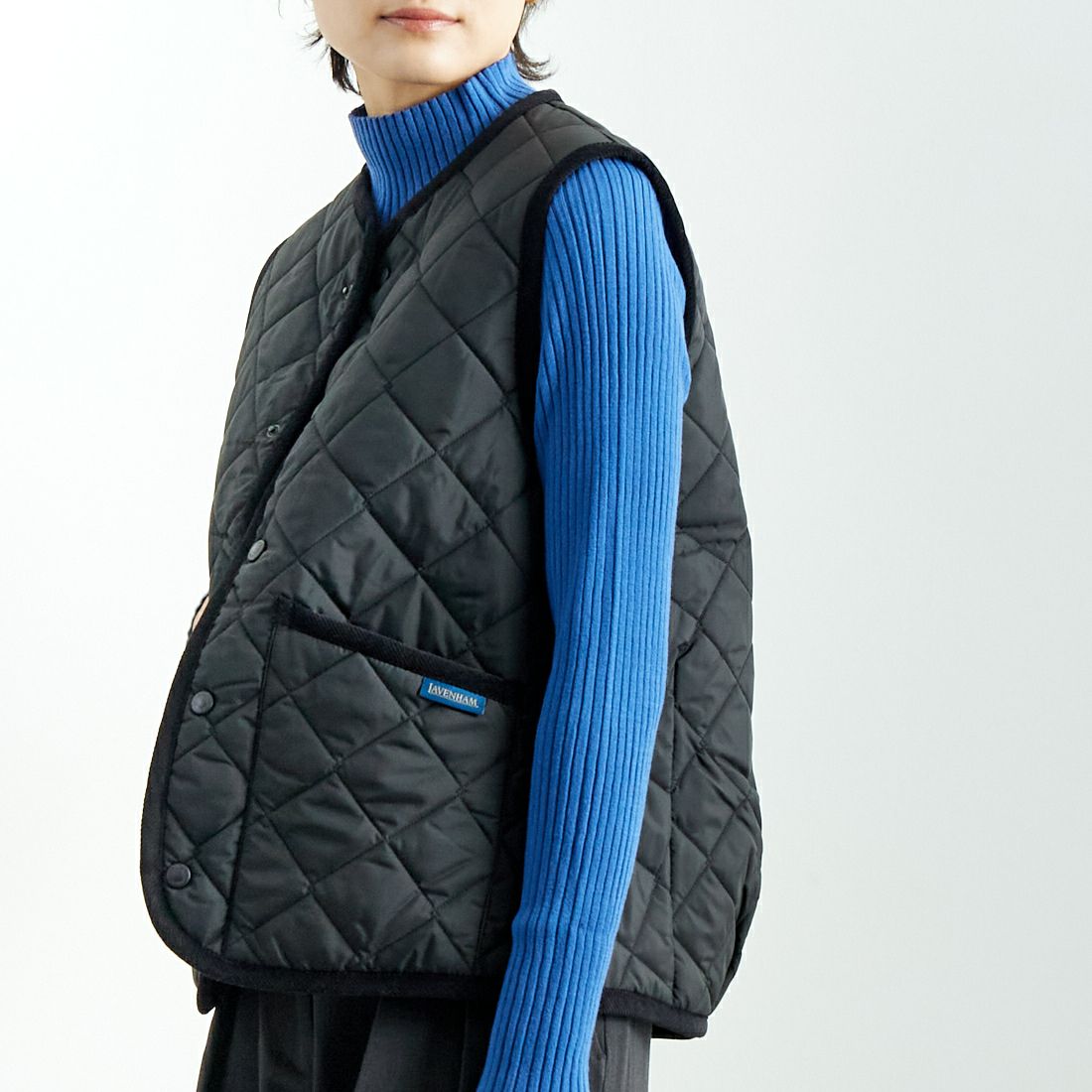 LAVENHAM [ラベンハム] コクーン ソーンハム ウィメンズ [LV10125] F44 SABLE &&モデル身長：160cm 着用サイズ：8&&