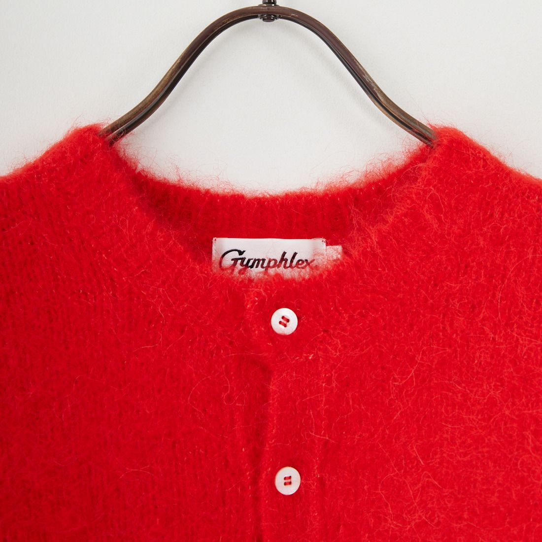 Gymphlex [ジムフレックス] クルーネック ショートカーディガン [GY-D0098SGK] CARMINE RE