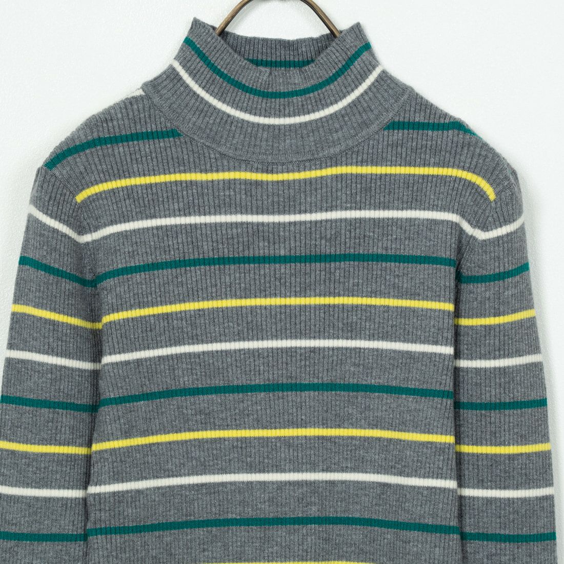 Jeans Factory Clothes [ジーンズファクトリークローズ] コンパクトリブハイネックニット [116-5027] GRY ﾏﾙﾁ