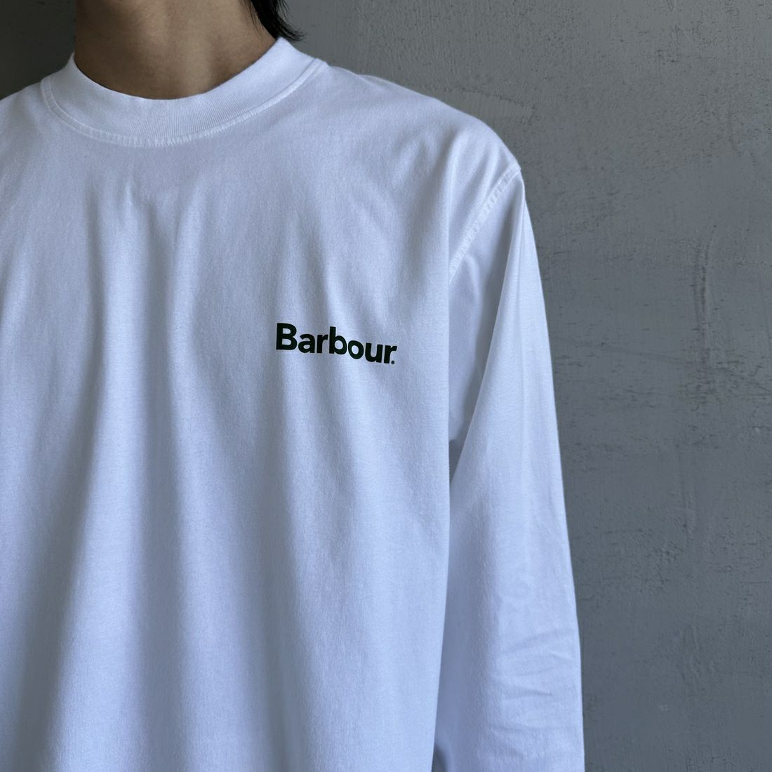 Barbour [バブアー] ワンポイントロゴ ロングスリーブTシャツ [MTS1328] WHITE