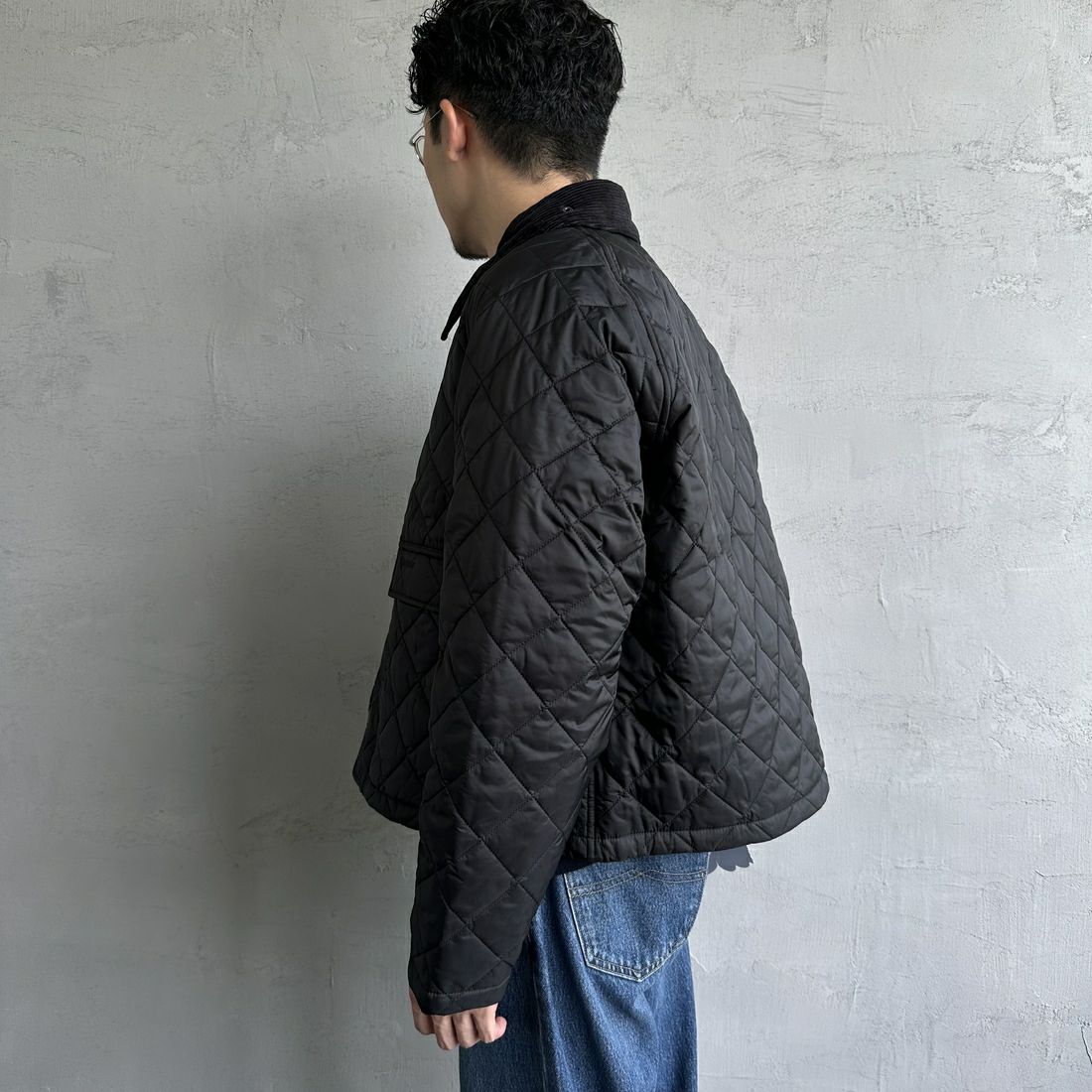 Barbour [バブアー] スペイキルティングジャケット [MQU1802] BK91 &&モデル身長：168cm 着用サイズ：40&