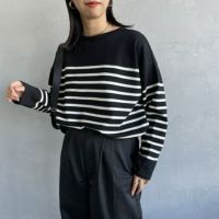 BLACK/ECRU&&モデル身長：163cm 着用サイズ：1&&