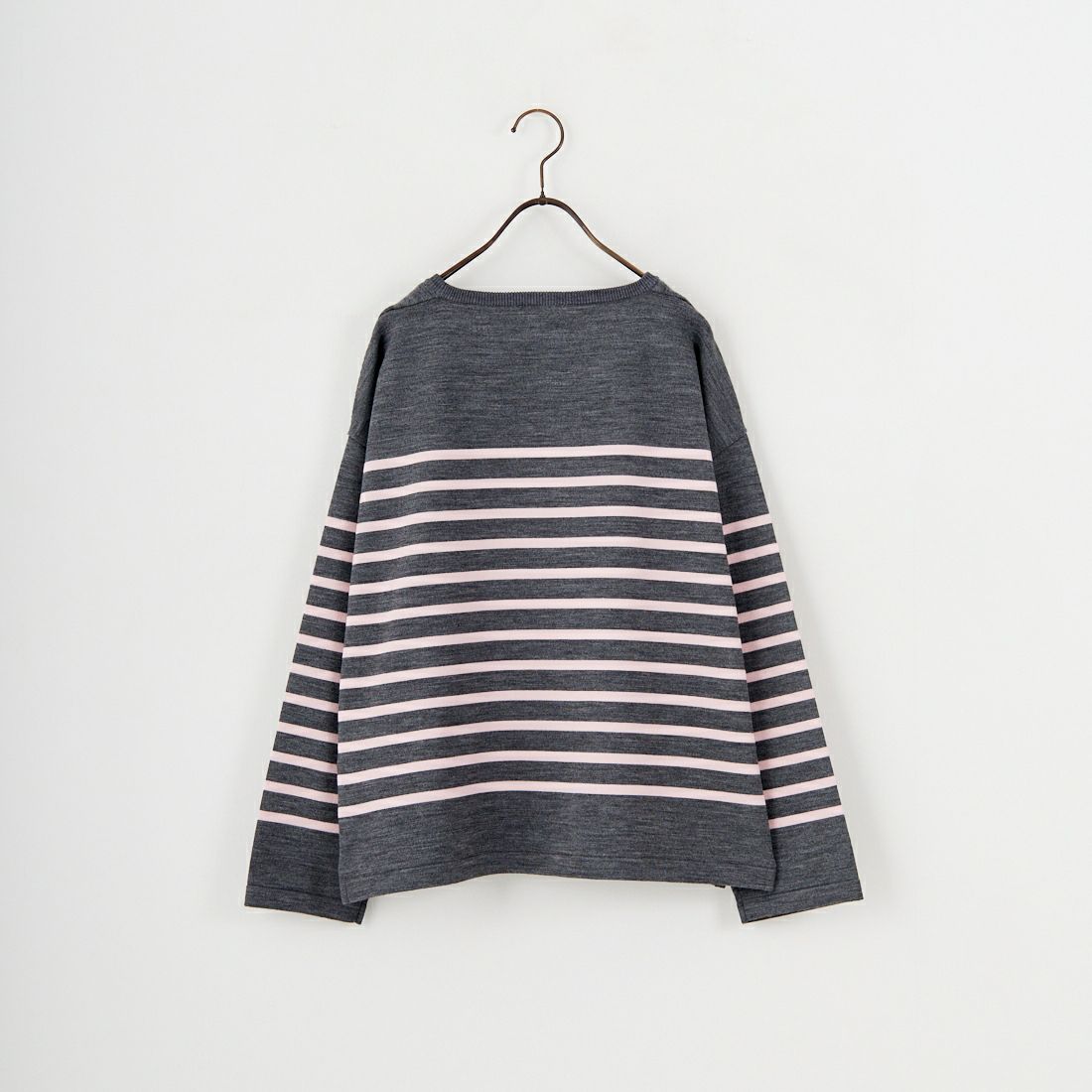 ORCIVAL [オーシバル] ウールプレーティング ボートネックニット [OR-D0101CRA] T.GREY/PNK