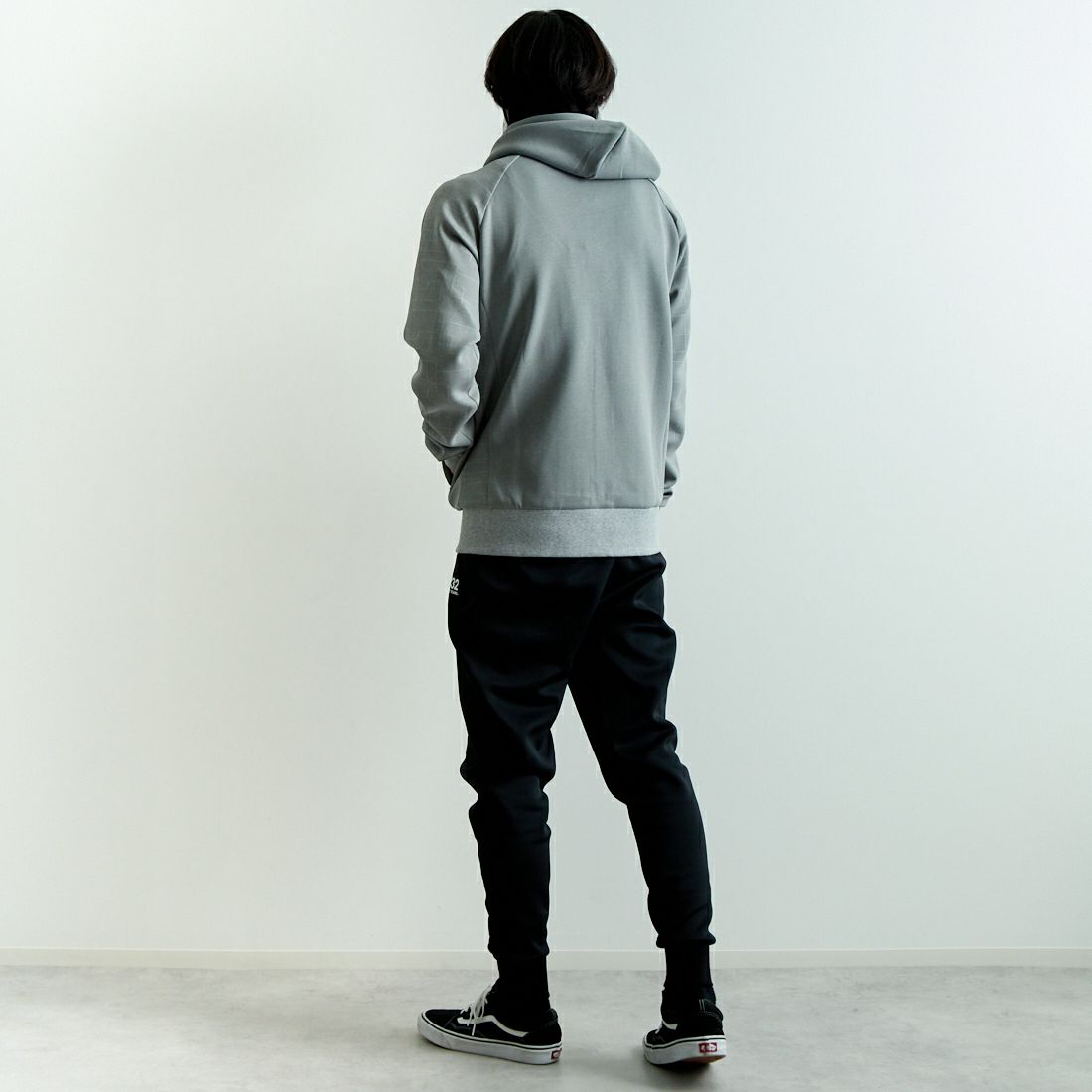 SY32 [エスワイサーティトゥ] ダブルニット ジップフーディー [14501] GRAY &&モデル身長：179cm 着用サイズ：L&&