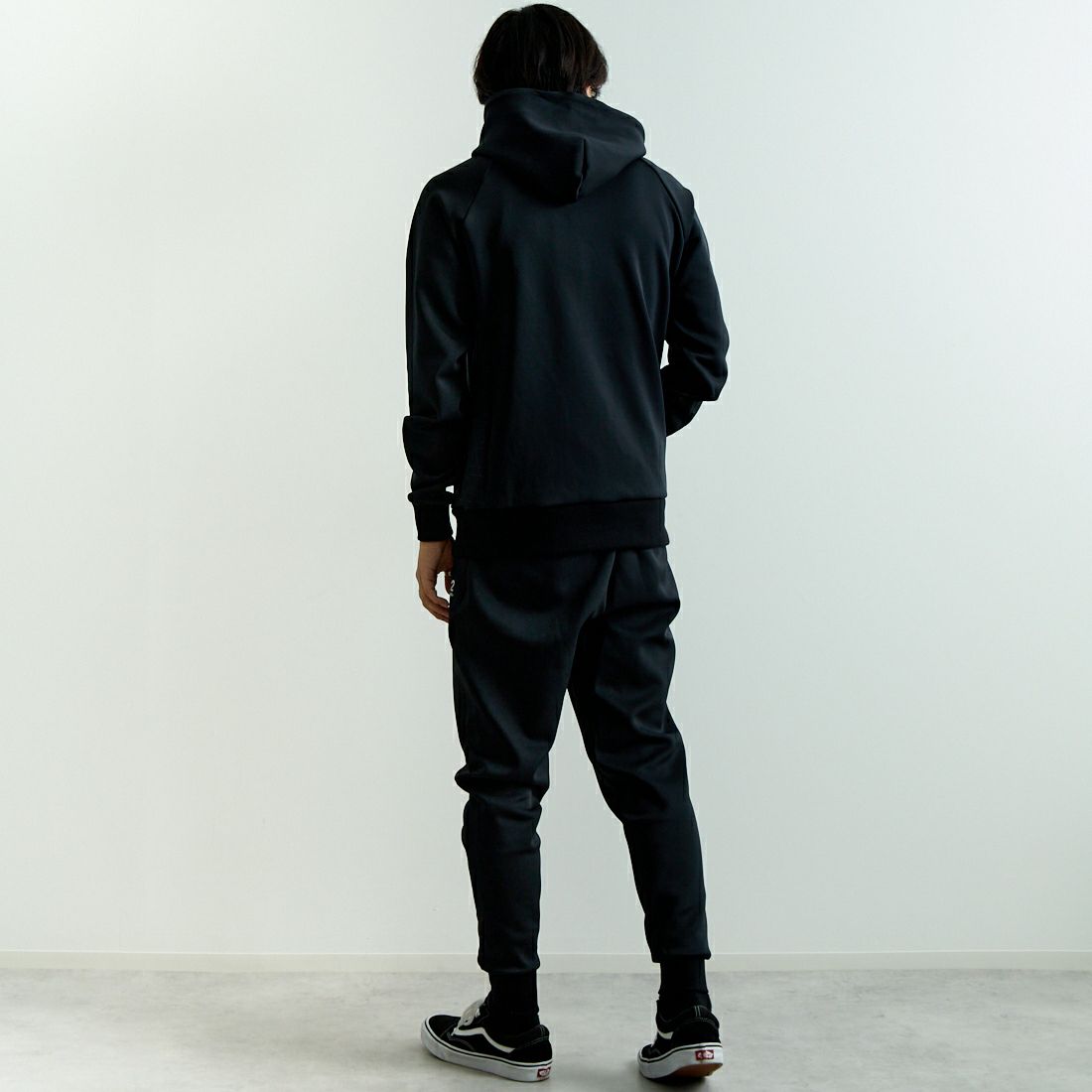 SY32 [エスワイサーティトゥ] ダブルニット ロングパンツ [14519] BLACK &&モデル身長：179cm 着用サイズ：L&&