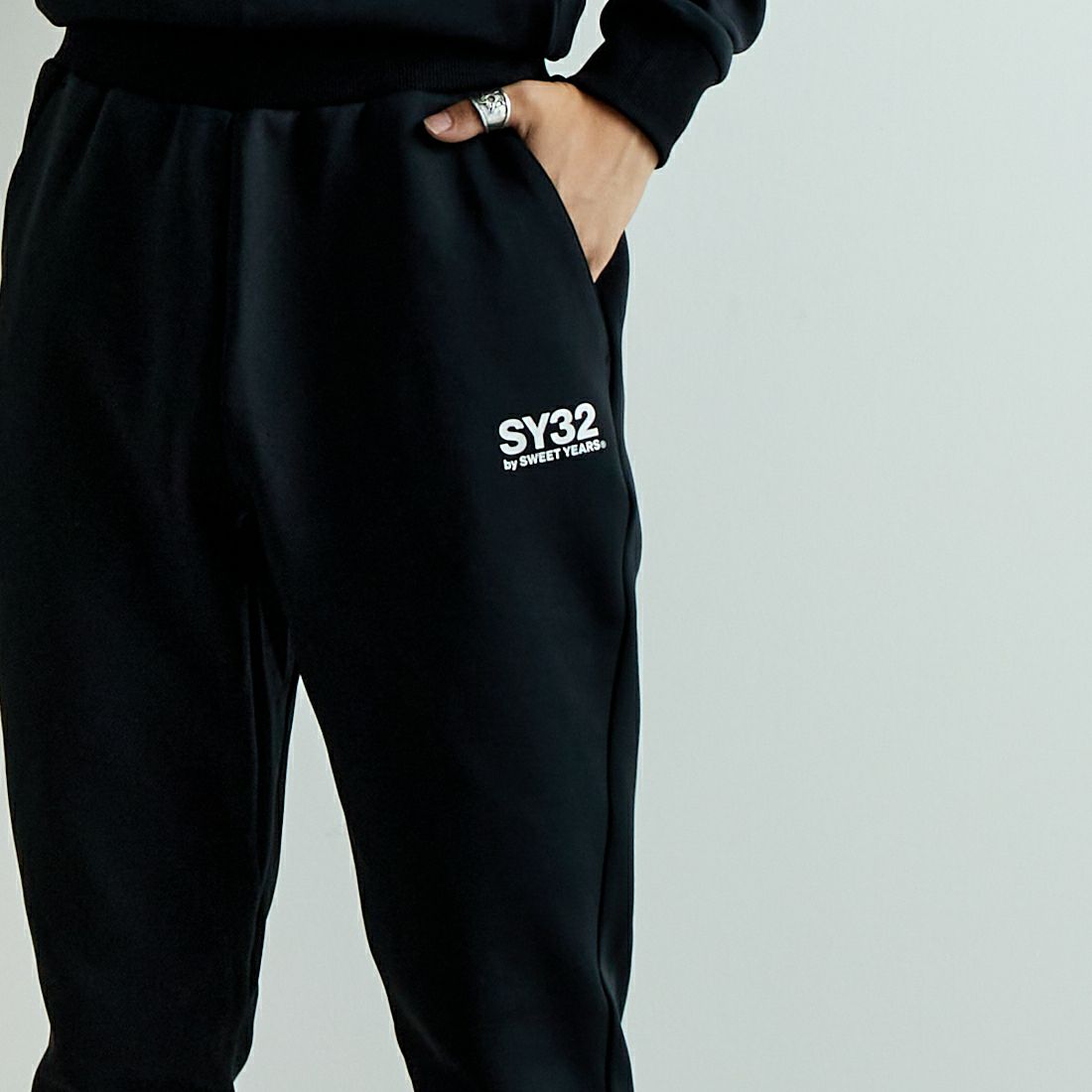 SY32 [エスワイサーティトゥ] ダブルニット ロングパンツ [14519] BLACK