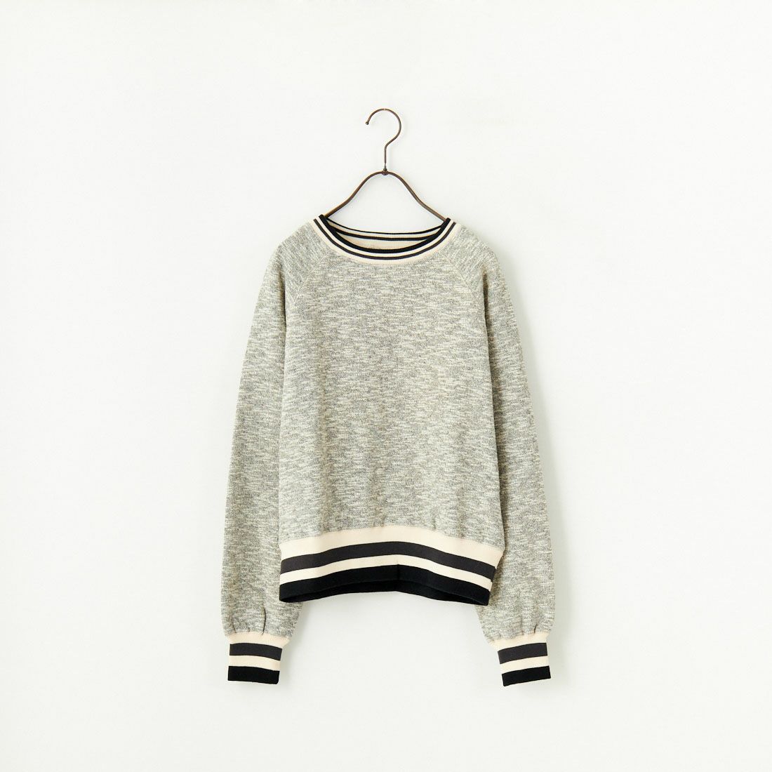 Health knit [ヘルスニット] ラインリブ クルーネックスウェット [HR24F-L005]