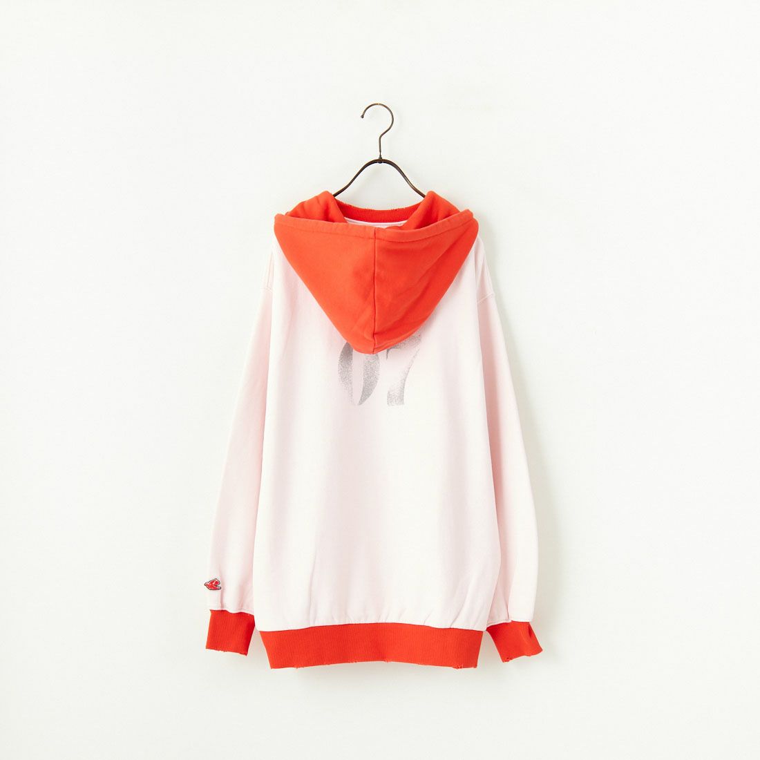 Le Pigeon Voyageur [ル ピジョン ヴォワイヤジュール] ツートーンフーディ [PGD3-12M022] PINK/RED