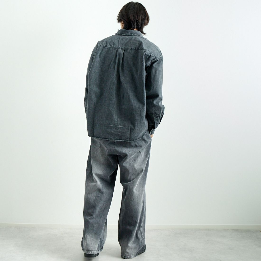 VALTA [ヴァルタ] 別注 ハカマパンツ [VA24AW3039-JF] 710 BLACK &&モデル身長：179cm 着用サイズ：M&&