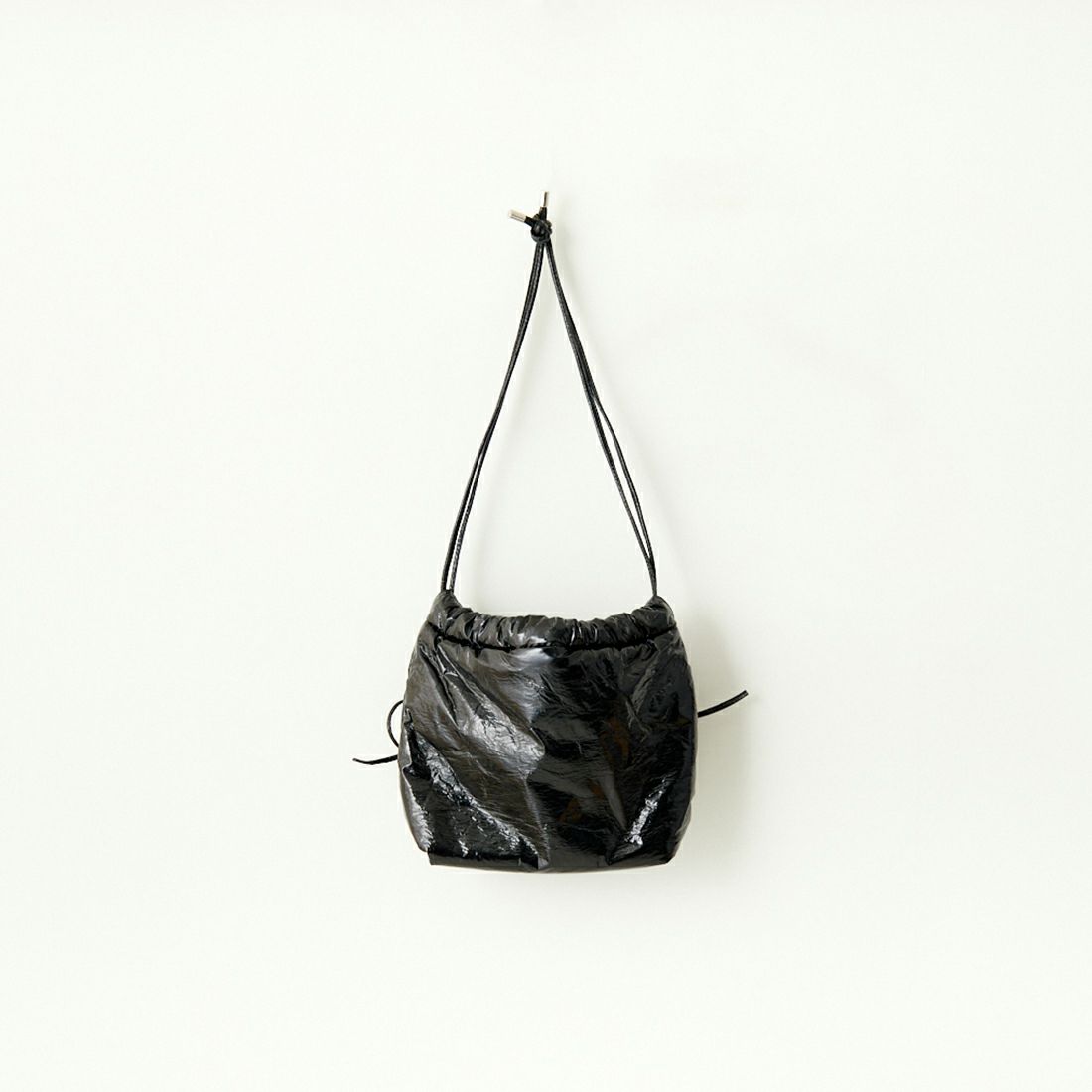 OUTDOOR PRODUCTS [アウトドアプロダクツ] エナメルリボン ドローストリングバッグ [BR-OUT-24AW011] BLACK