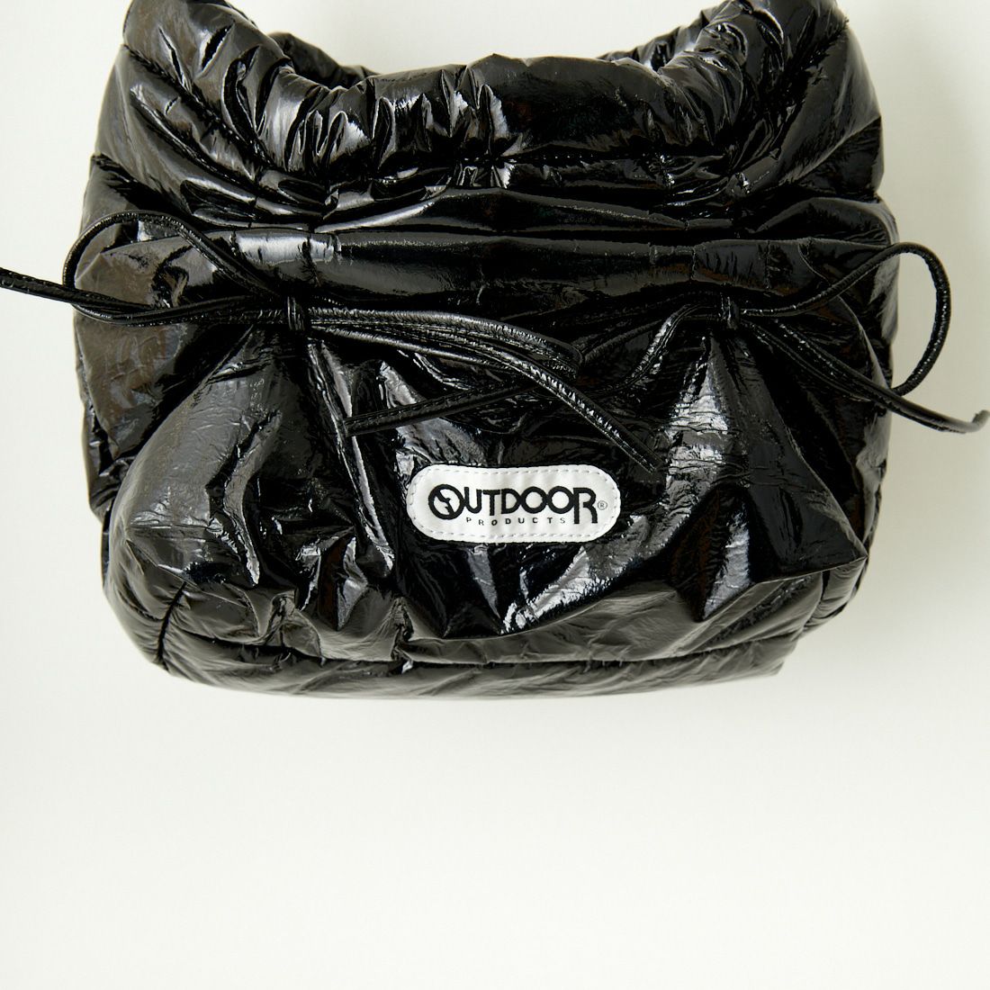 OUTDOOR PRODUCTS [アウトドアプロダクツ] エナメルリボン ドローストリングバッグ [BR-OUT-24AW011] BLACK