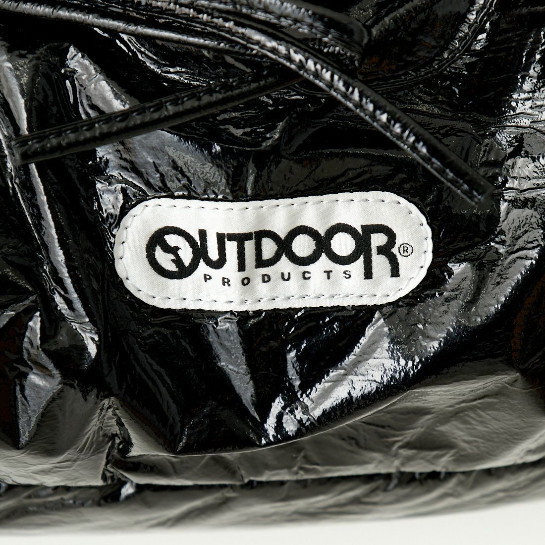 OUTDOOR PRODUCTS [アウトドアプロダクツ] エナメルリボン ドローストリングバッグ [BR-OUT-24AW011] BLACK