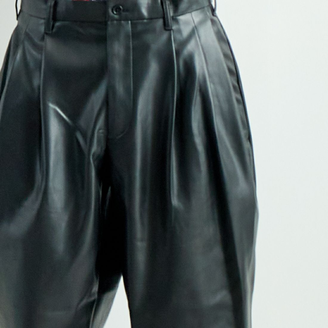 AiE [エーアイイー] シンセティックレザー パンツ [PU627] BLACK