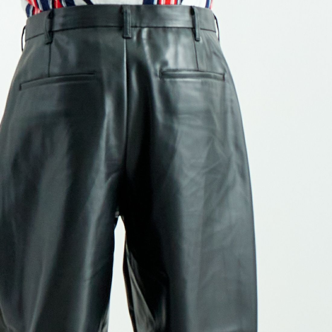 AiE [エーアイイー] シンセティックレザー パンツ [PU627] BLACK