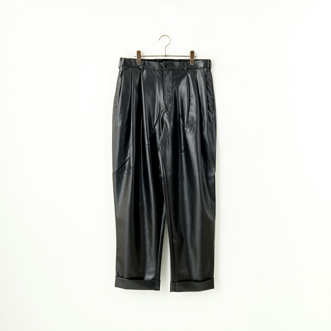 AiE [エーアイイー] シンセティックレザー パンツ [PU627] BLACK