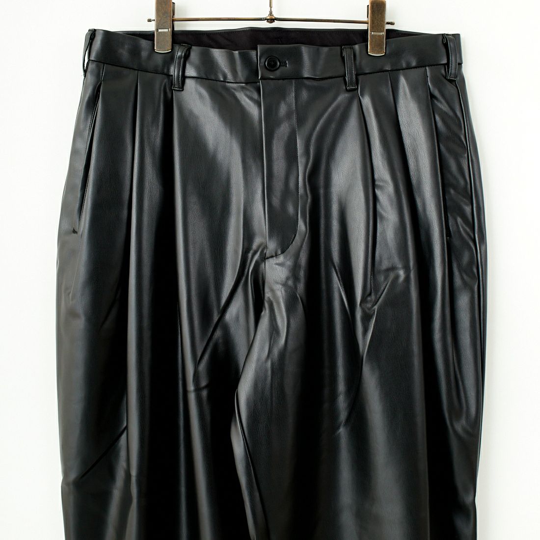 AiE [エーアイイー] シンセティックレザー パンツ [PU627] BLACK