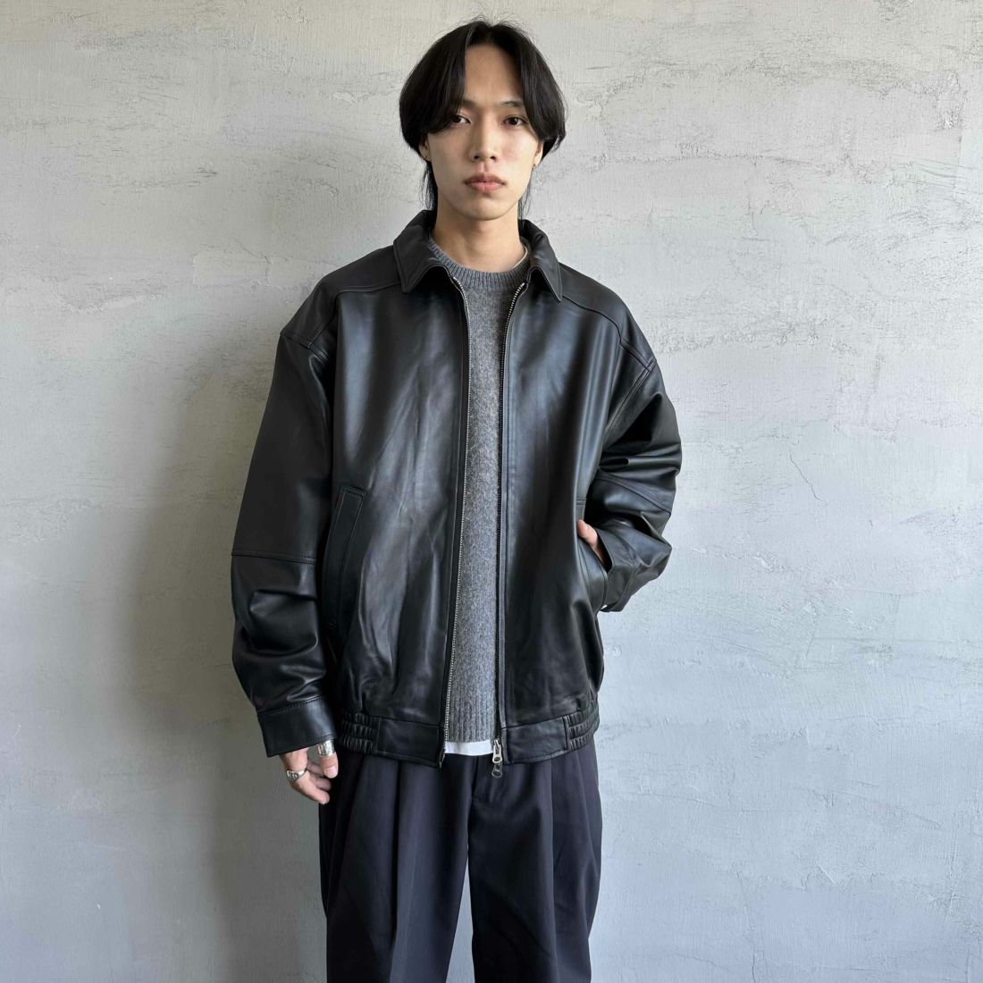 BLACK&&モデル身長：179cm 着用サイズ：XL&&